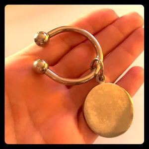 Silver key ring ( un-monogrammed)
